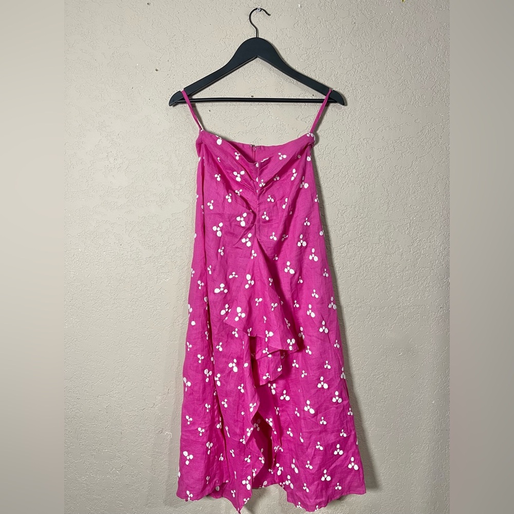 Mochi | SET! Embroidered hot pink floral two piece set - Picture 2 of 8